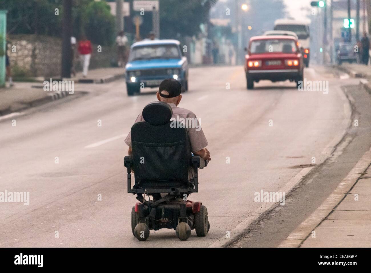 Vivre avec un handicap à Santa Clara, Cuba Banque D'Images