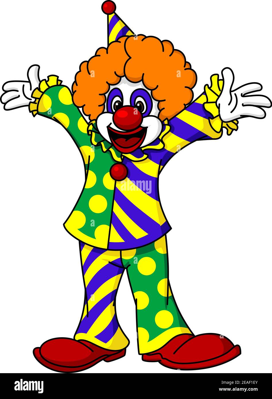 Clown de cirque dans le style de dessin animé pour le design Image  Vectorielle Stock - Alamy