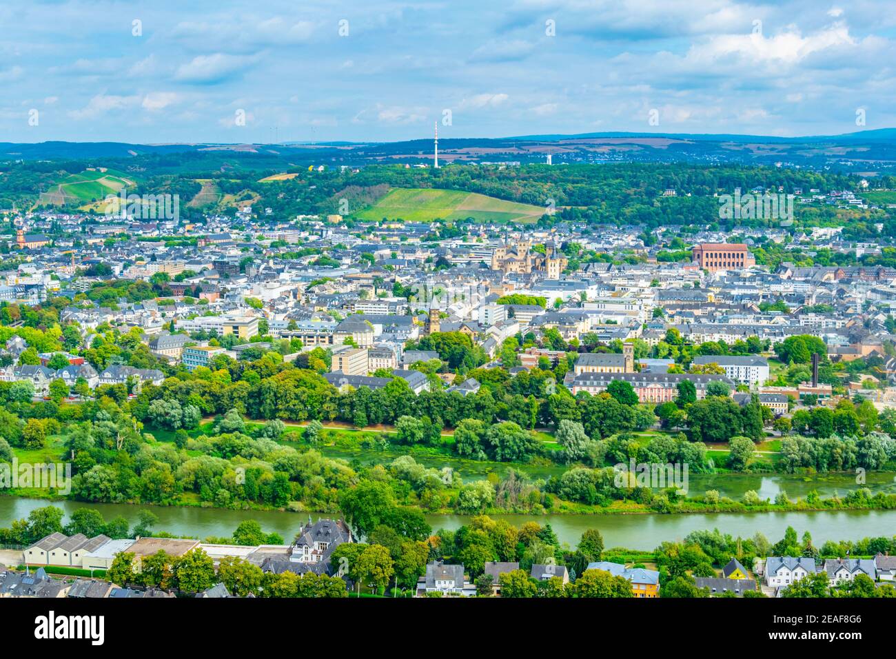 Vue aérienne de Trèves, Allemagne Banque D'Images