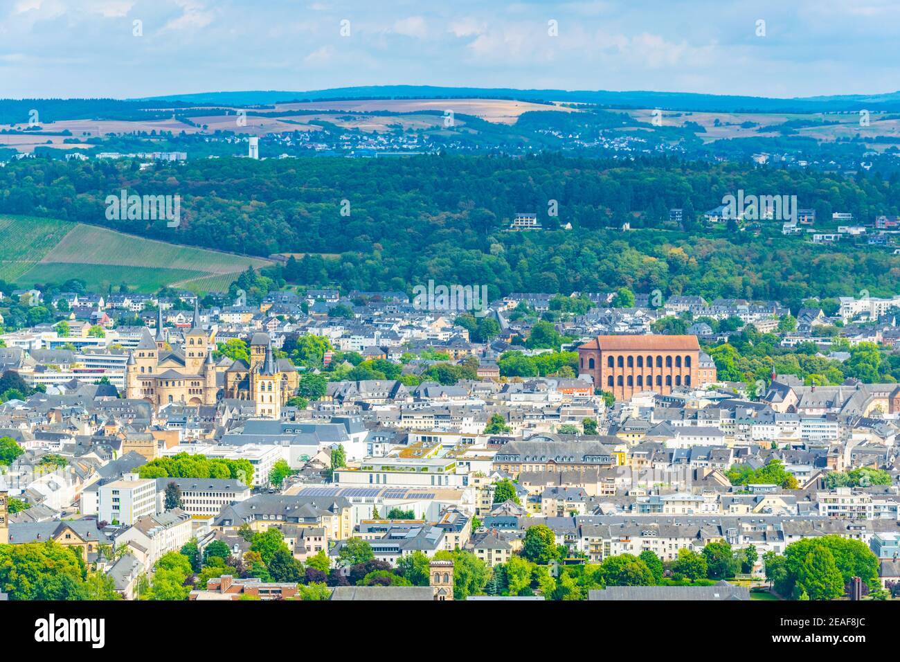 Vue aérienne de Trèves, Allemagne Banque D'Images