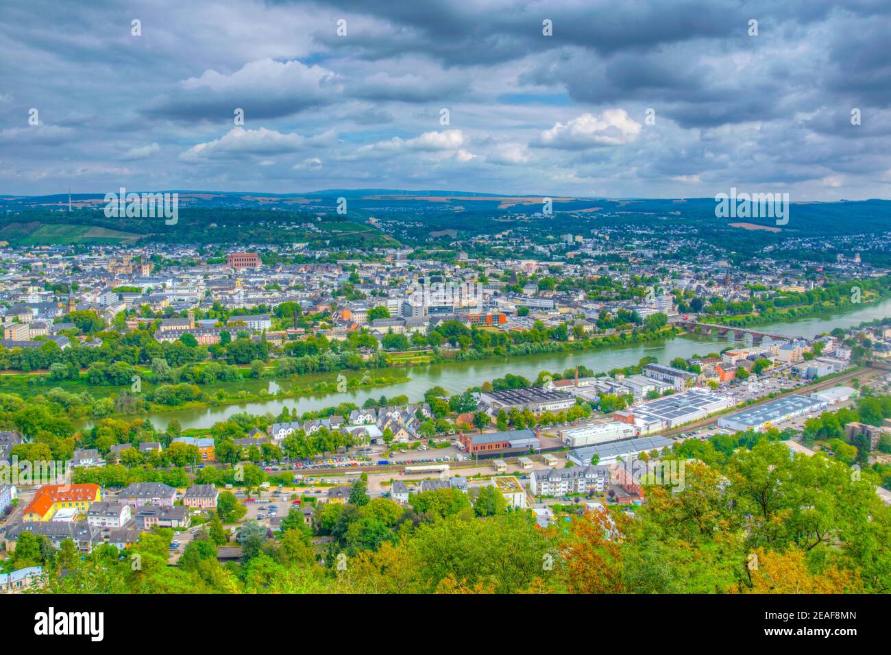 Vue aérienne de Trèves, Allemagne Banque D'Images