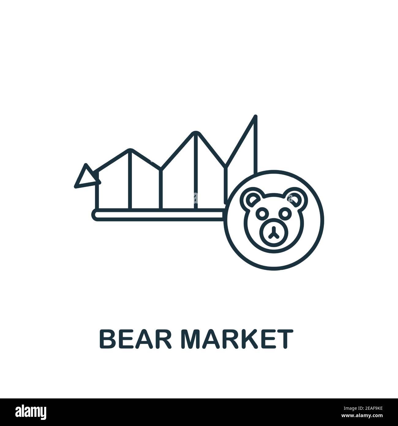 Icône Bear Market. Élément simple de la collection de gestion d'entreprise. Icône Creative Bear Market pour la conception Web, les modèles, les infographies et plus encore Illustration de Vecteur