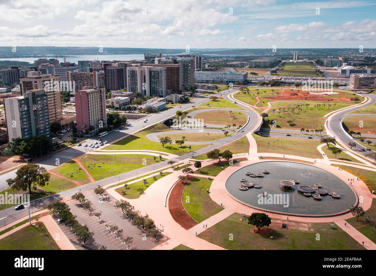 Vue aérienne du plan pilote de la ville de Brasilia Banque D'Images