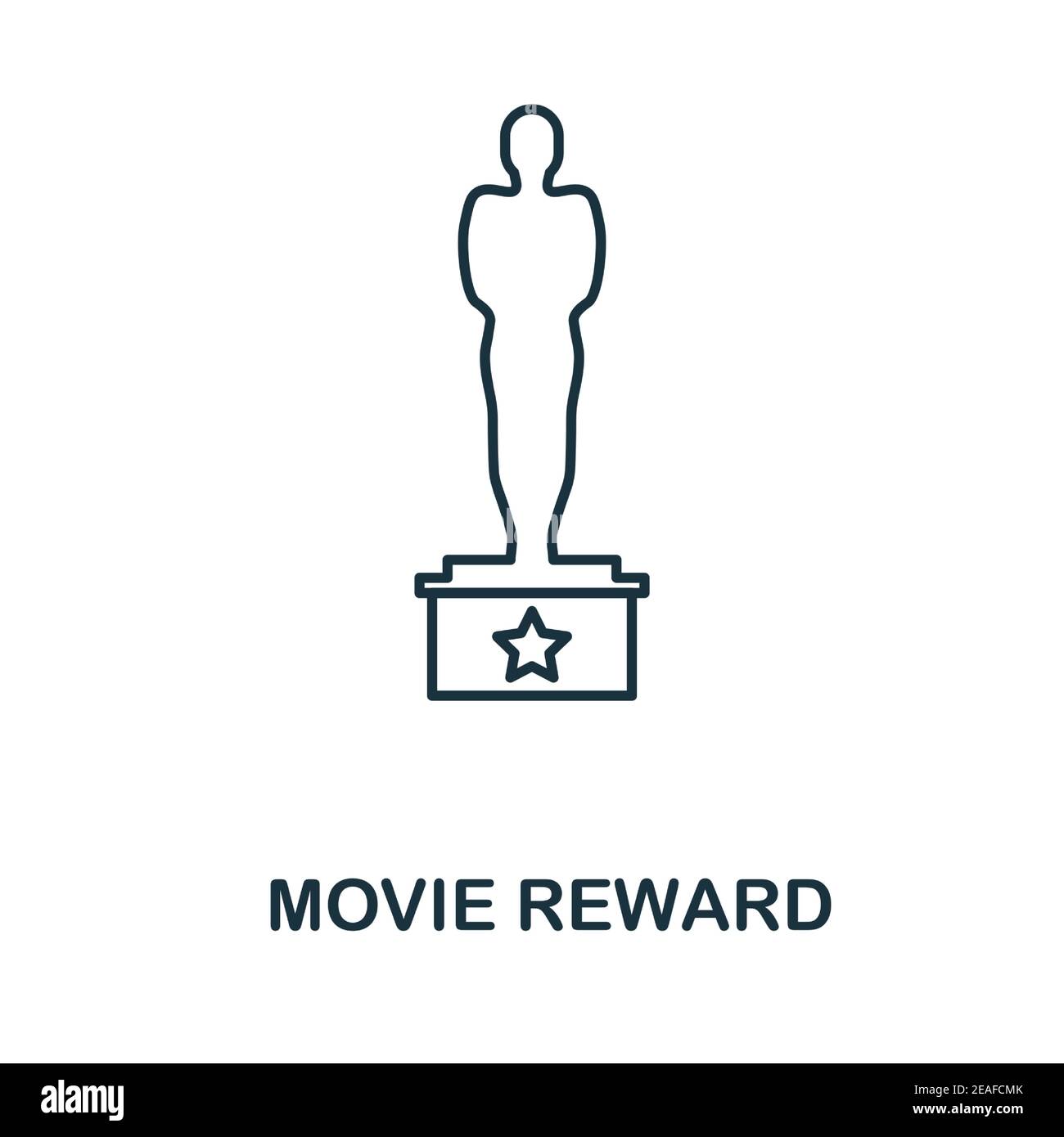 Icône de récompense de film. Un élément simple de la collection cinéma. Icône Creative Movie Reward pour la conception Web, les modèles, les infographies et bien plus encore Illustration de Vecteur