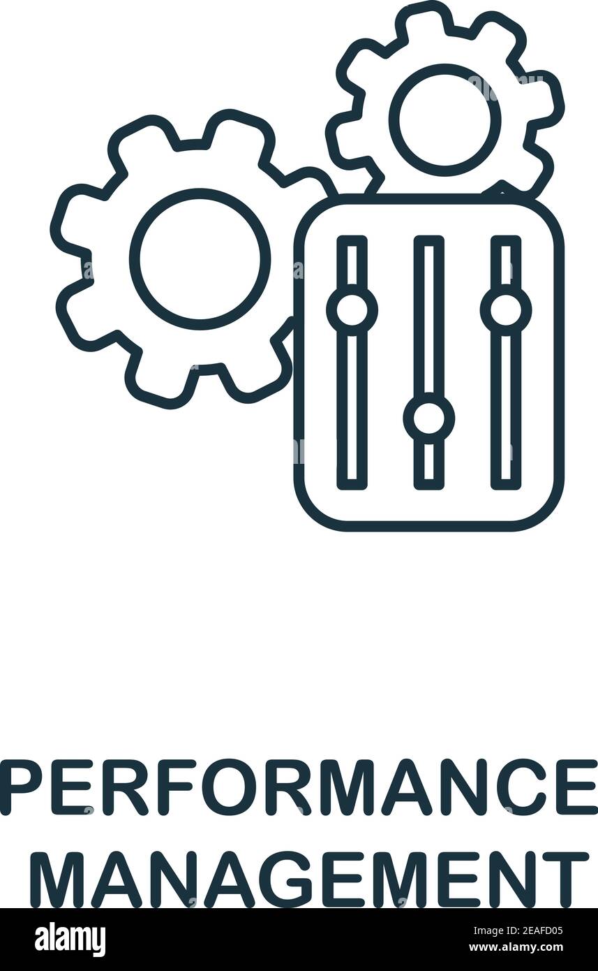 Icône gestion des performances. Élément simple de la collection de gestion d'entreprise. Icône Creative Performance Management pour la conception Web, les modèles Illustration de Vecteur