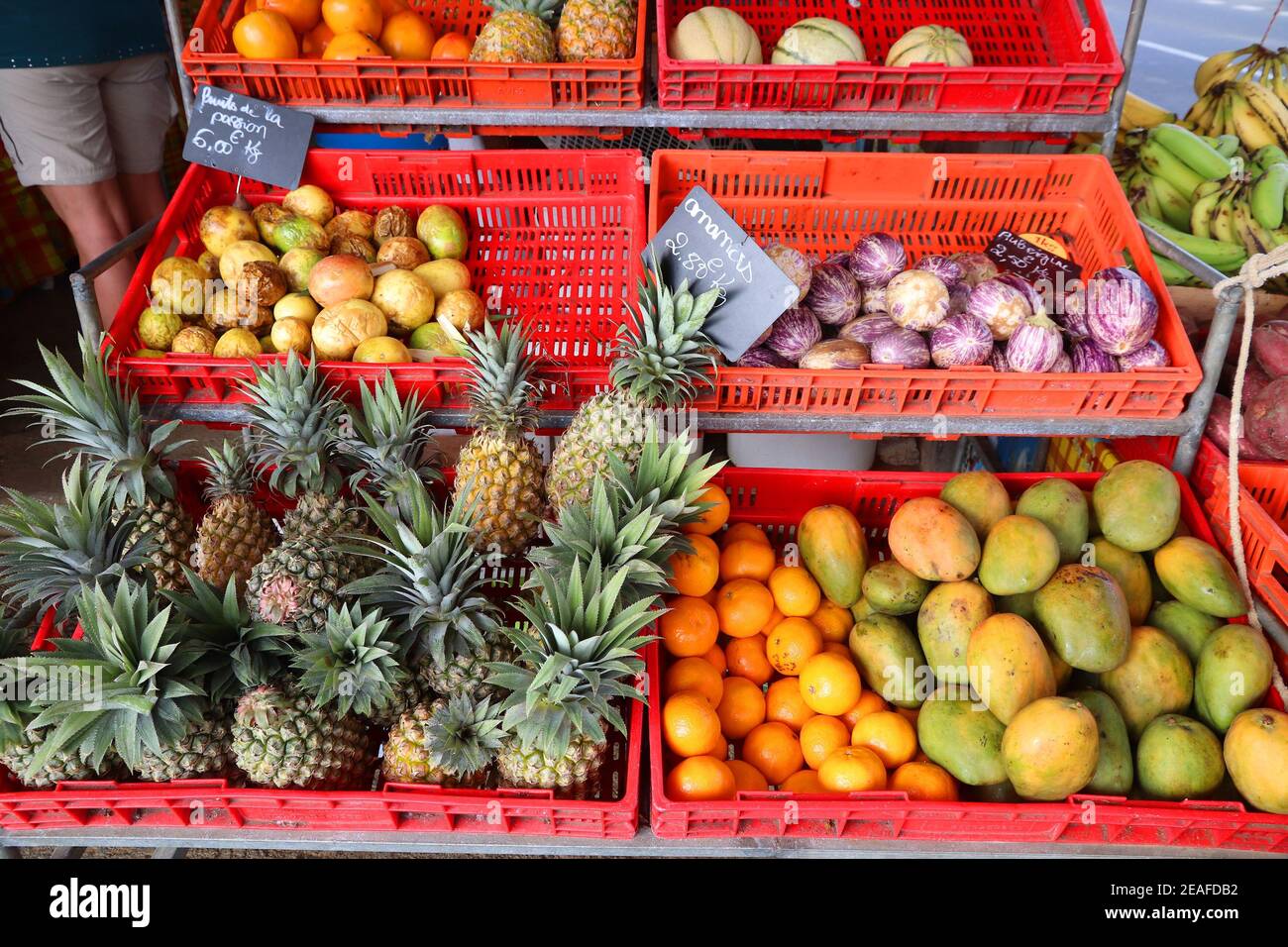 Fruits et légumes guadeloupe Banque de photographies et d’images à