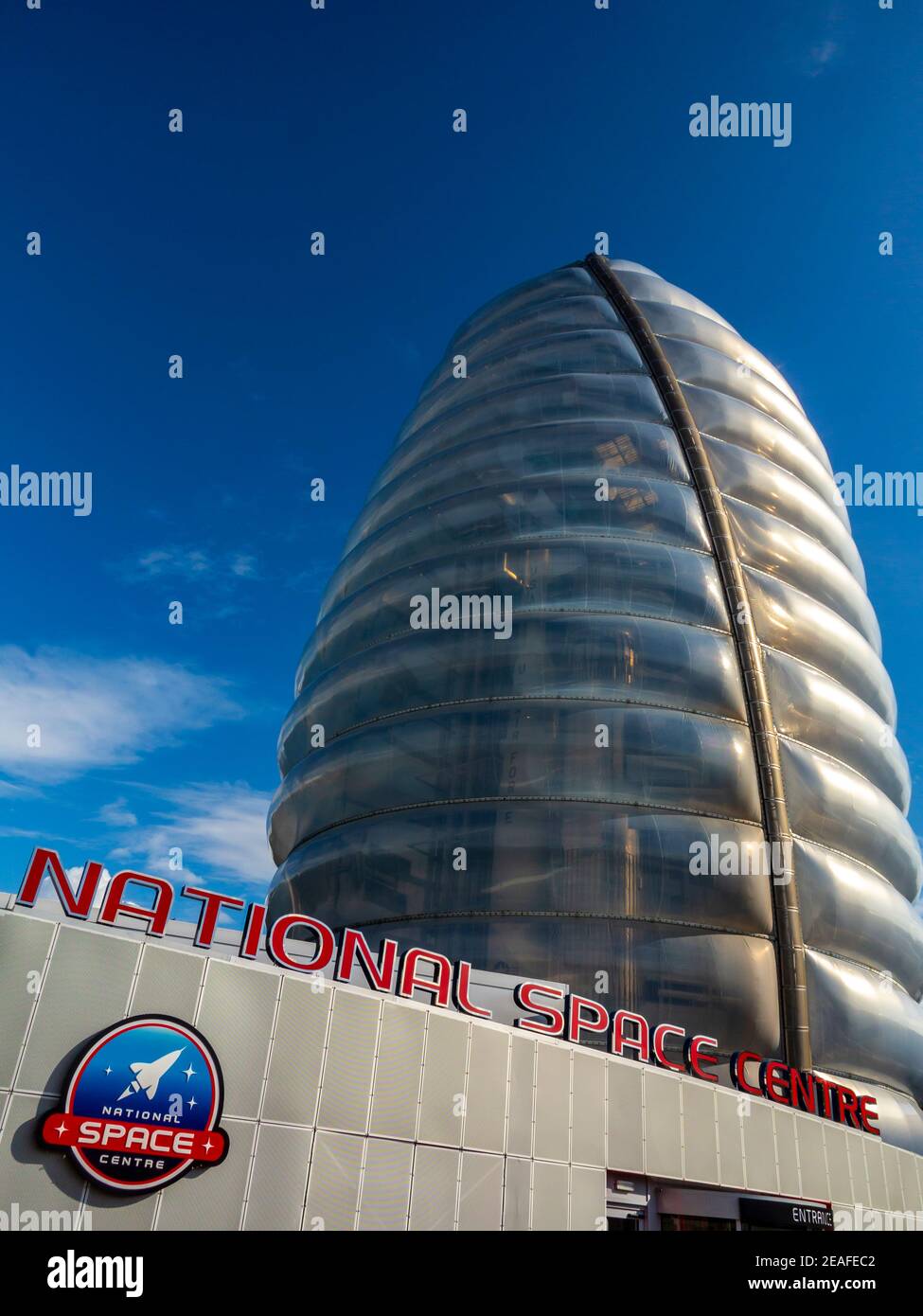 La tour de la Roquette à la National Space Centre une attraction touristique à Leicester England UK Conçu par Nicholas Grimshaw 2001 Banque D'Images