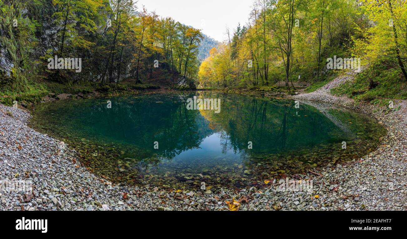 Divje Jezero près d'Idrija, lac sauvage, Slovénie Banque D'Images