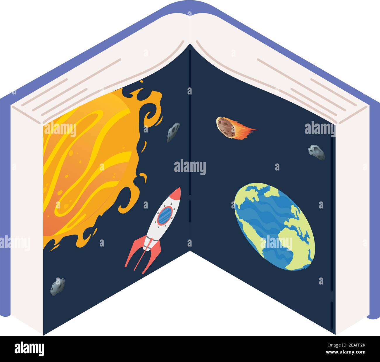 livre de texte ouvert avec espace teme, réservez le vecteur de célébration de jour conception de l'illustration Illustration de Vecteur