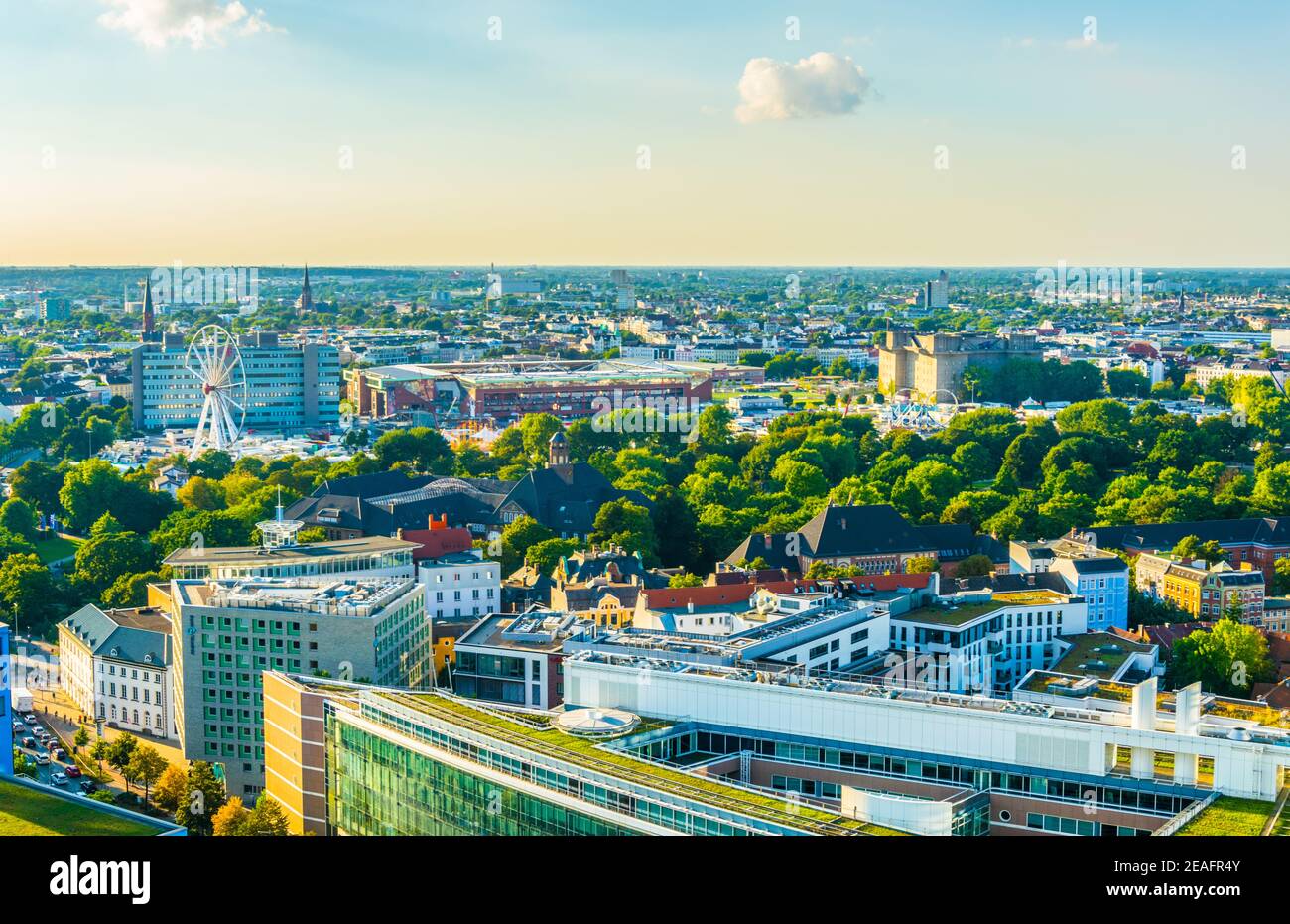 Vue aérienne du stade des meuniers du fc sankt pauli à Hambourg, allemagne. Banque D'Images