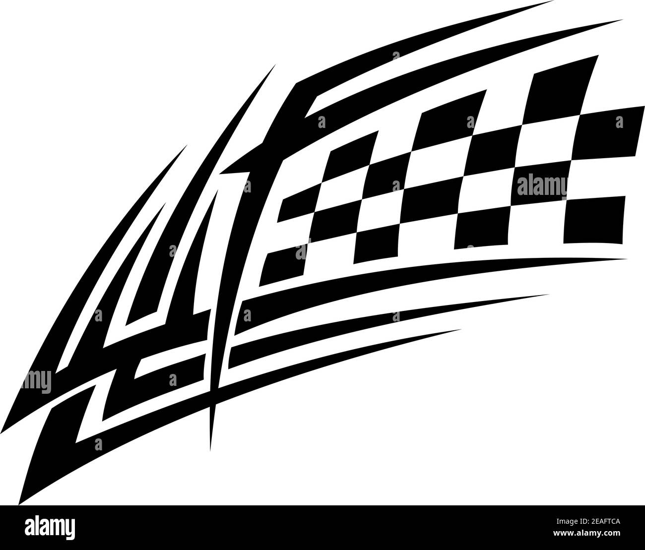 Tatouage de course de style tribal pour le design sportif Illustration de Vecteur