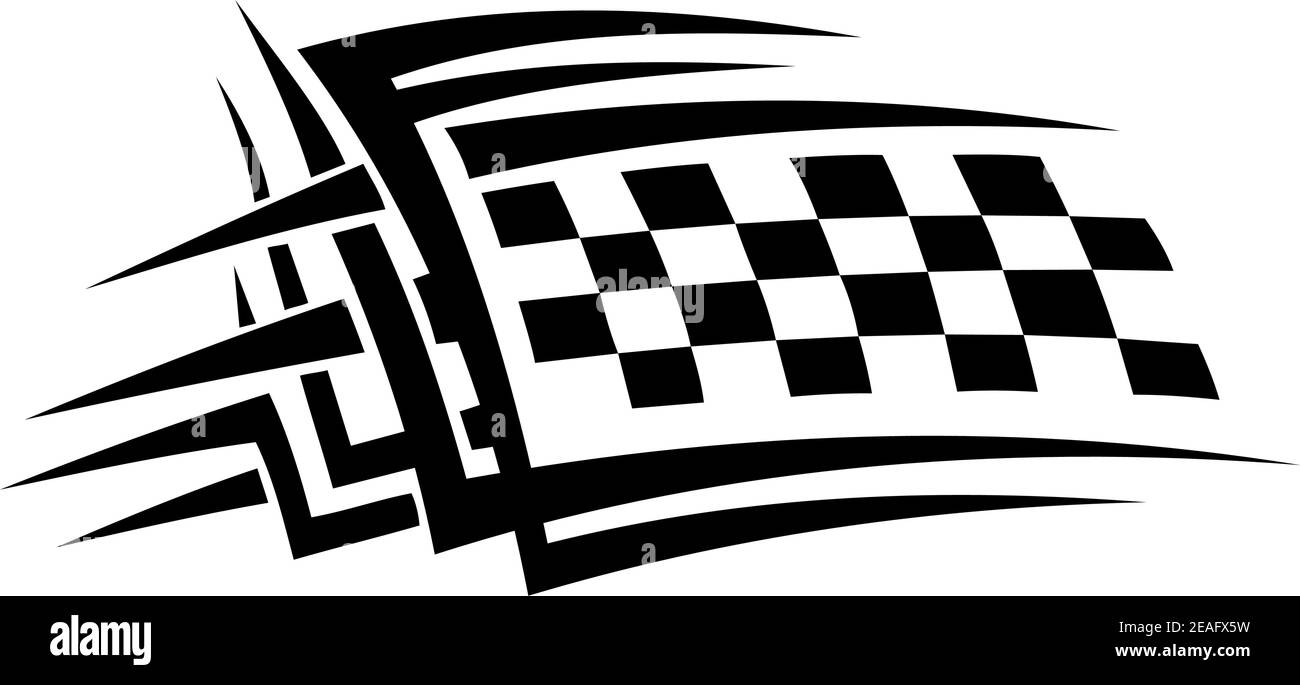 Tatouage sportif tribal pour la conception de concept de course Illustration de Vecteur