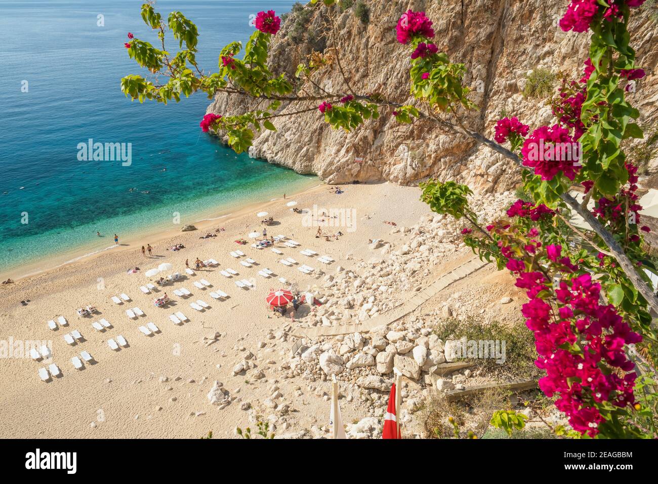 Belle plage de Kaputash à la mer Méditerranée en Turquie Banque D'Images
