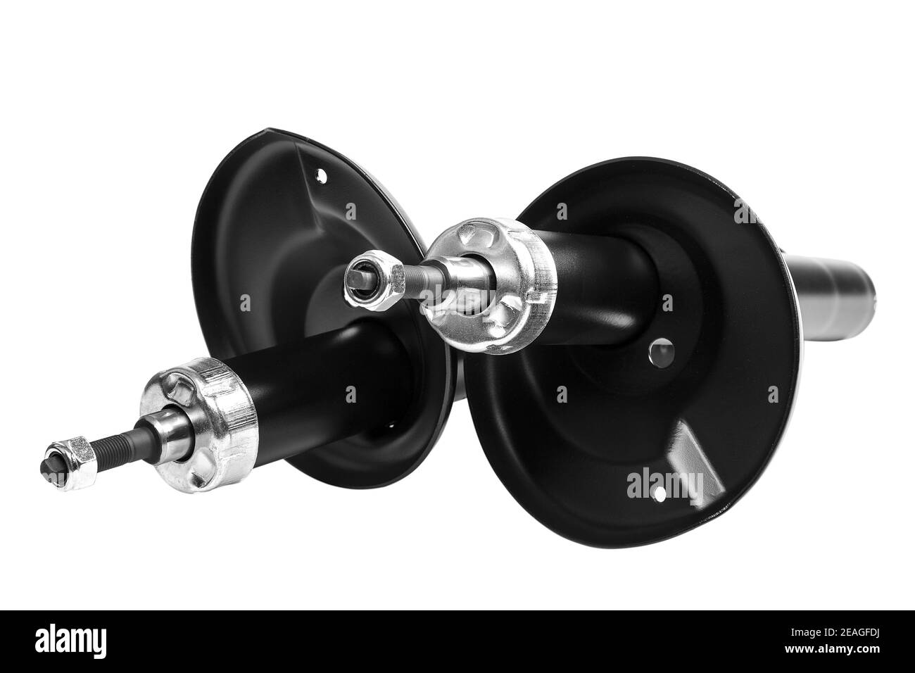 Suspension à jambes de force isolée sur fond blanc. Banque D'Images