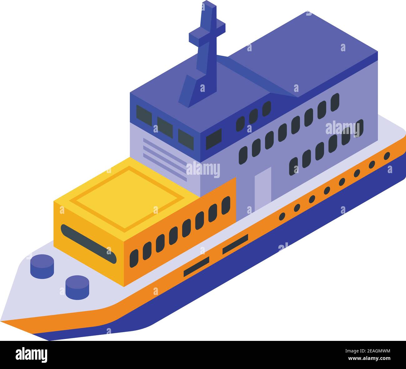 Icône bateau à vapeur ferry. Isométrique de l'icône de vecteur de bateau à vapeur de ferry pour la conception de Web isolée sur fond blanc Illustration de Vecteur