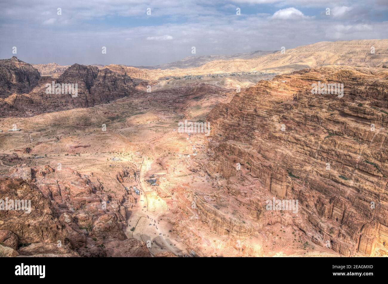 Vue aérienne de Petra en Jordanie Banque D'Images