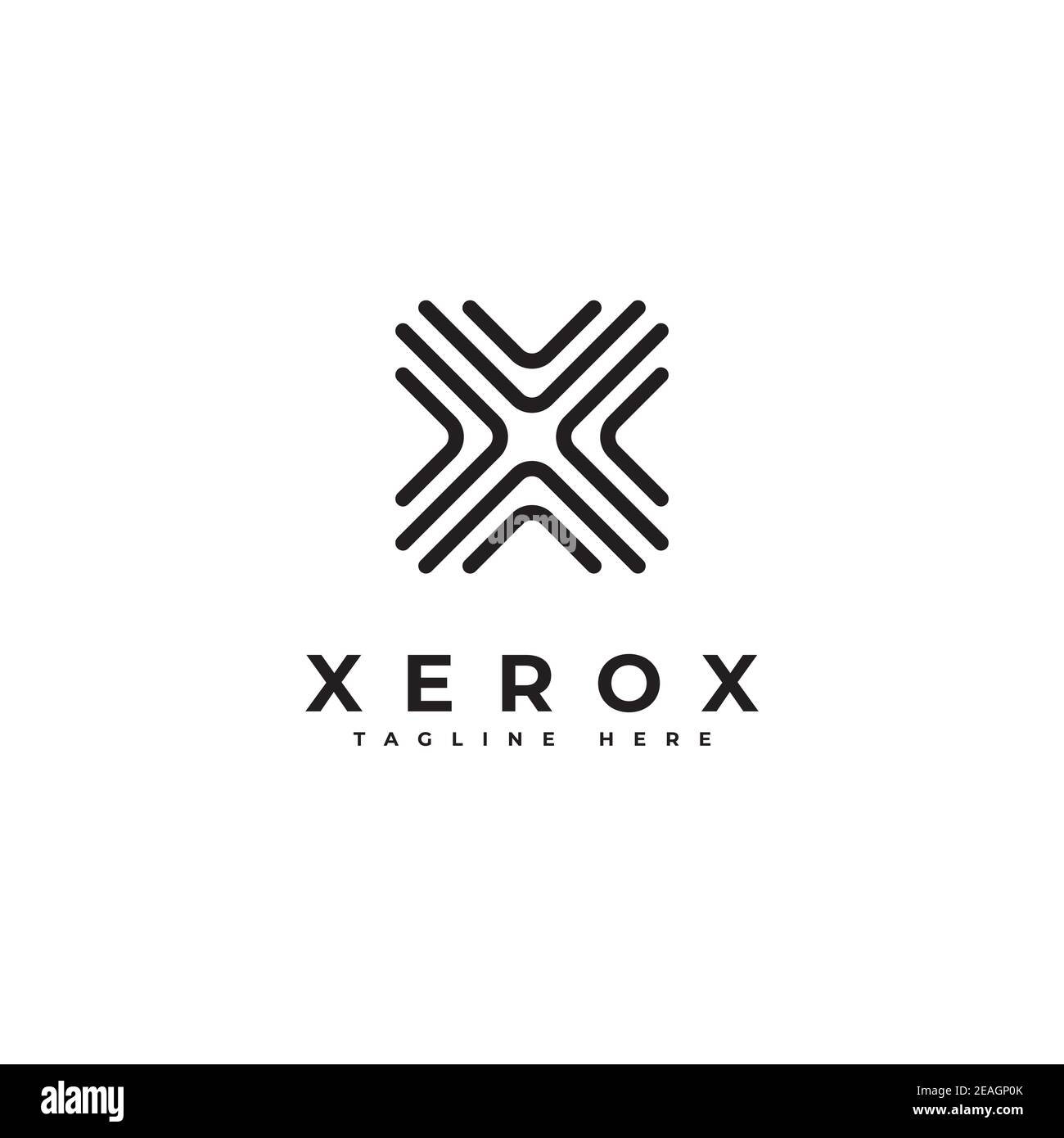 Modèle vectoriel de symbole de logo de monogramme lettre X. Illustration de Vecteur