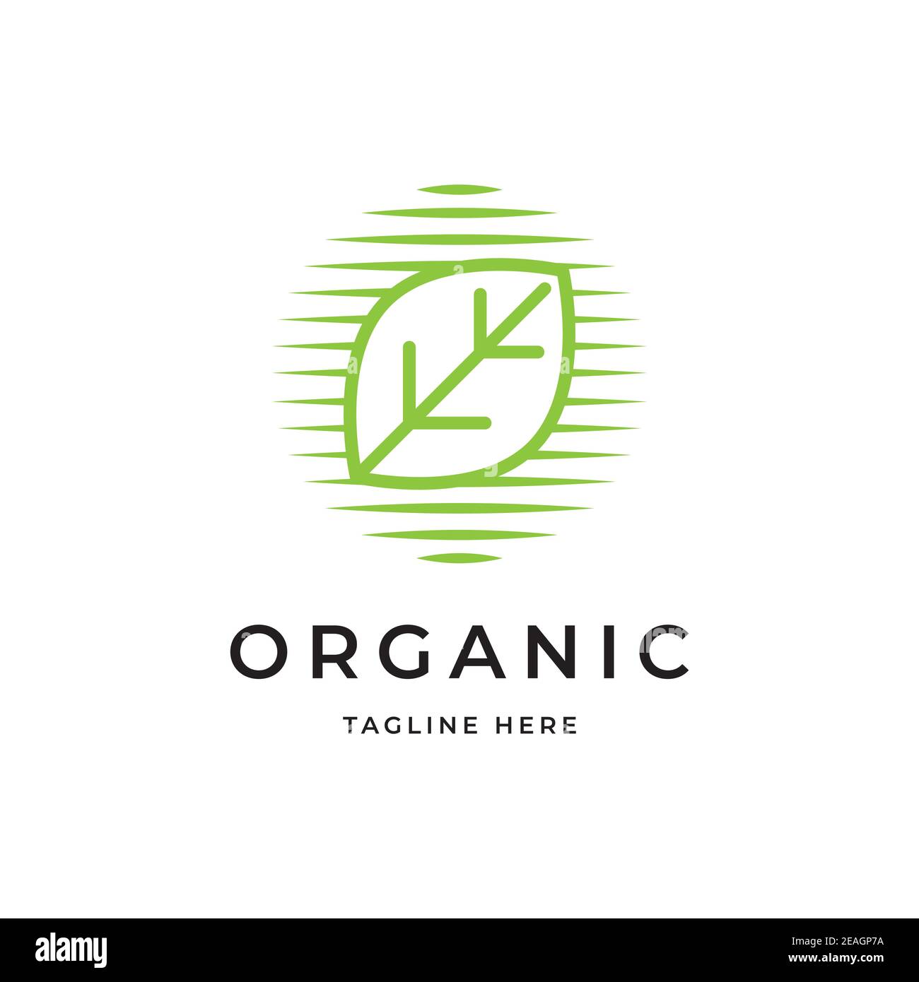 Modèle vectoriel avec logo en forme de feuille verte Illustration de Vecteur