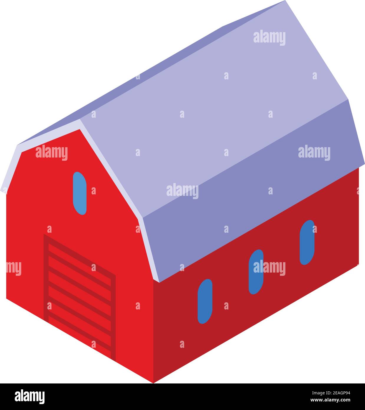 Icône de bâtiment de ferme. Isométrique de l'icône de vecteur de construction de ferme pour la conception de sites Web isolée sur fond blanc Illustration de Vecteur
