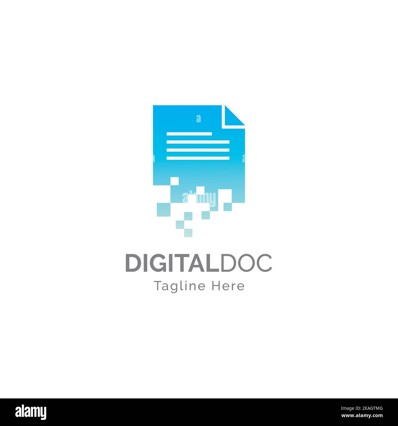 Modèle vectoriel de conception d'illustration de logo de document numérique Illustration de Vecteur