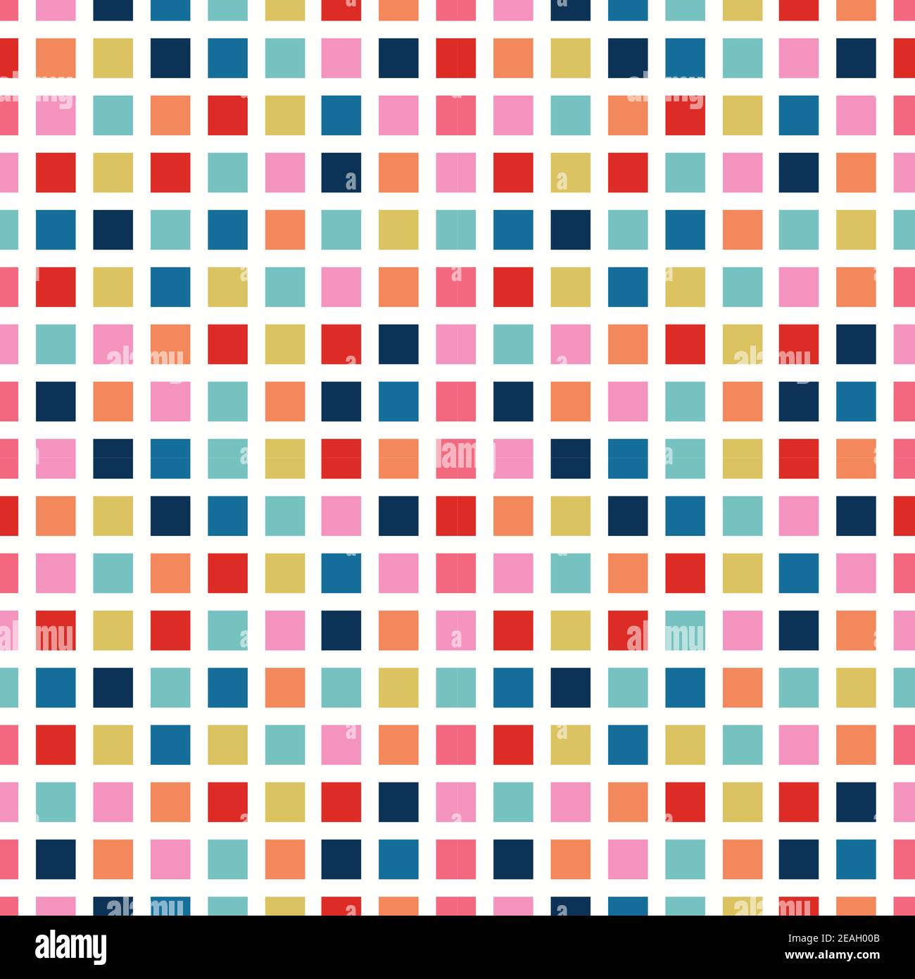 Fond de répétition de vecteur carré géométrique coloré. Abstrait Multi coloré Design moderne. Simple, répétition complète. Décoration intérieure, décoration intérieure. Vignette Vector EPS 10. Illustration de Vecteur