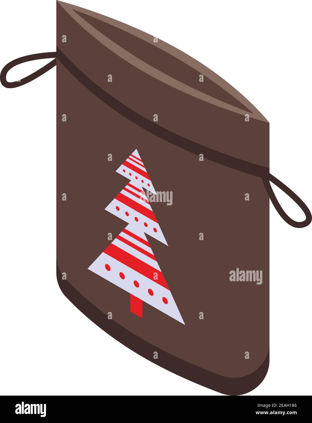 Icône de sac de la nouvelle année. Isométrique de la nouvelle année icône de vecteur de sac de chance pour la conception de Web isolée sur fond blanc Illustration de Vecteur