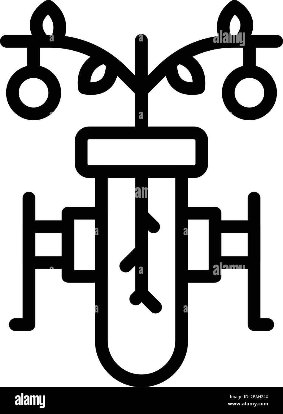 Planter dans l'icône tube. Image vectorielle plante en tube icône vectorielle pour la conception de sites Web isolée sur fond blanc Illustration de Vecteur