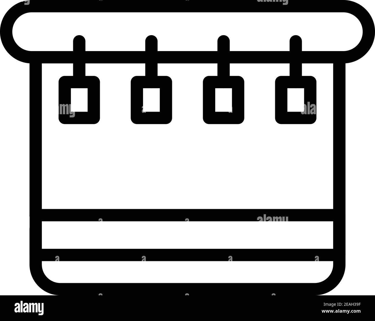 Icône du tambour matériel. Contour de l'icône de vecteur de tambour matériel pour la conception Web isolée sur fond blanc Illustration de Vecteur