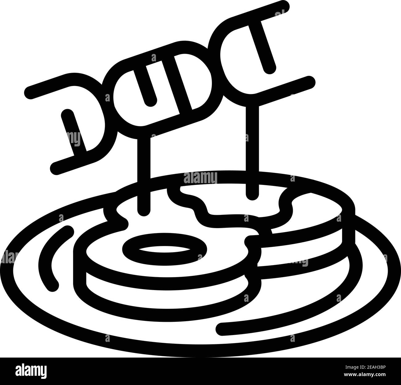 Icône d'aliment modifié par l'ADN. Contour adn modifié vecteur alimentaire icône pour la conception de sites Web isolé sur fond blanc Illustration de Vecteur