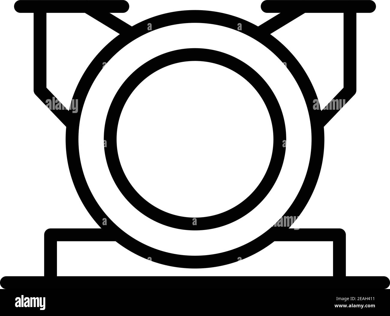 Icône de cymbale. Contour de cymbale tambour icône vecteur pour la conception de web isolé sur fond blanc Illustration de Vecteur