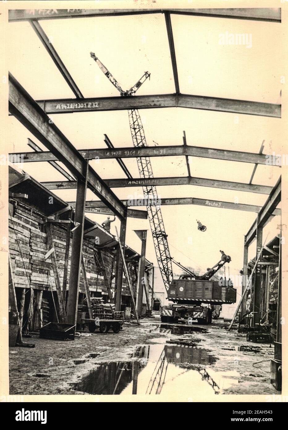 Camion-godet De Chantier Gescha Années 1960 - Jouet Mécanique En Tôle - Allemagne