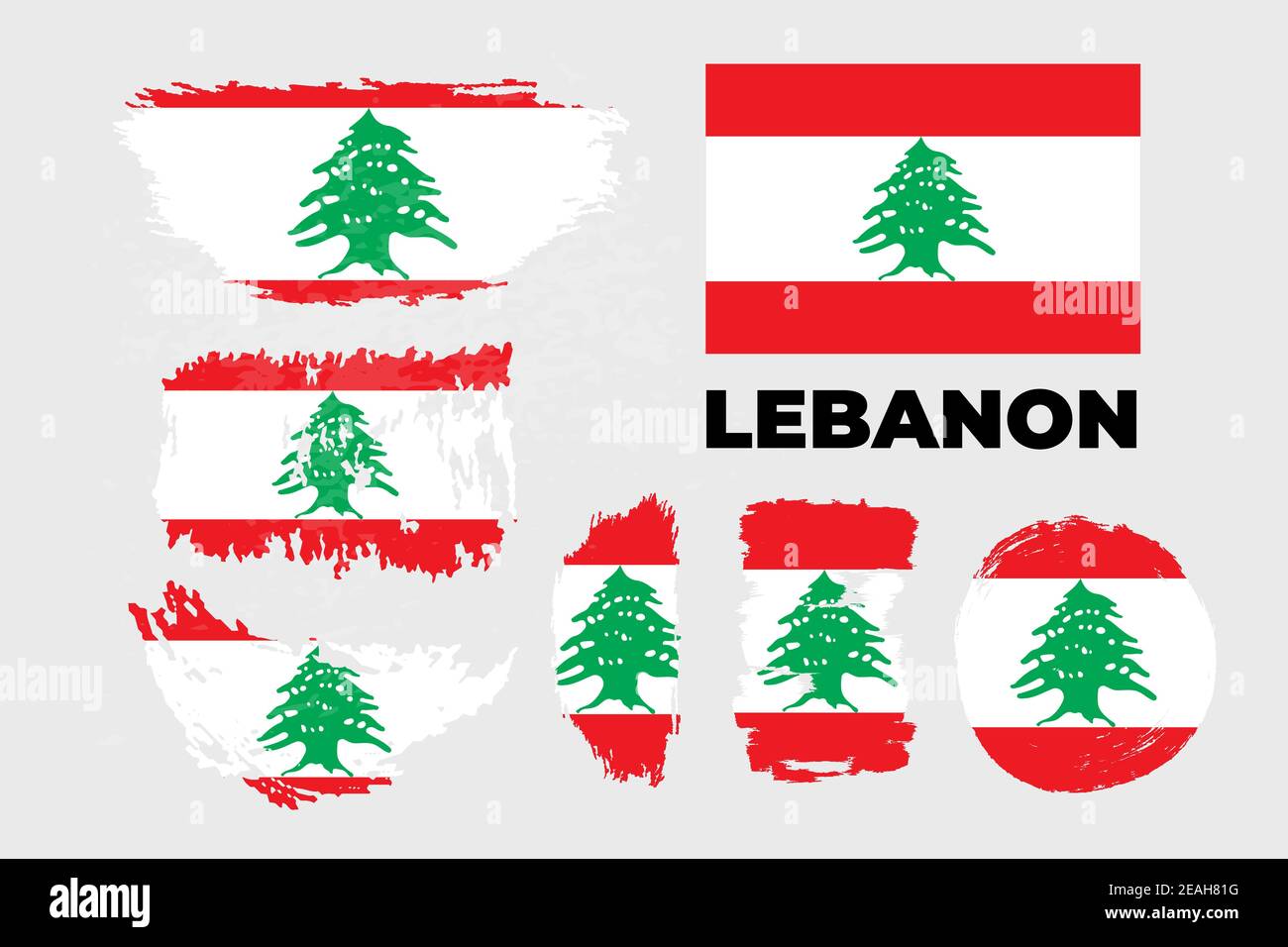 Drapeau du Liban. Modèle pour la conception de prix, un document officiel Illustration de Vecteur