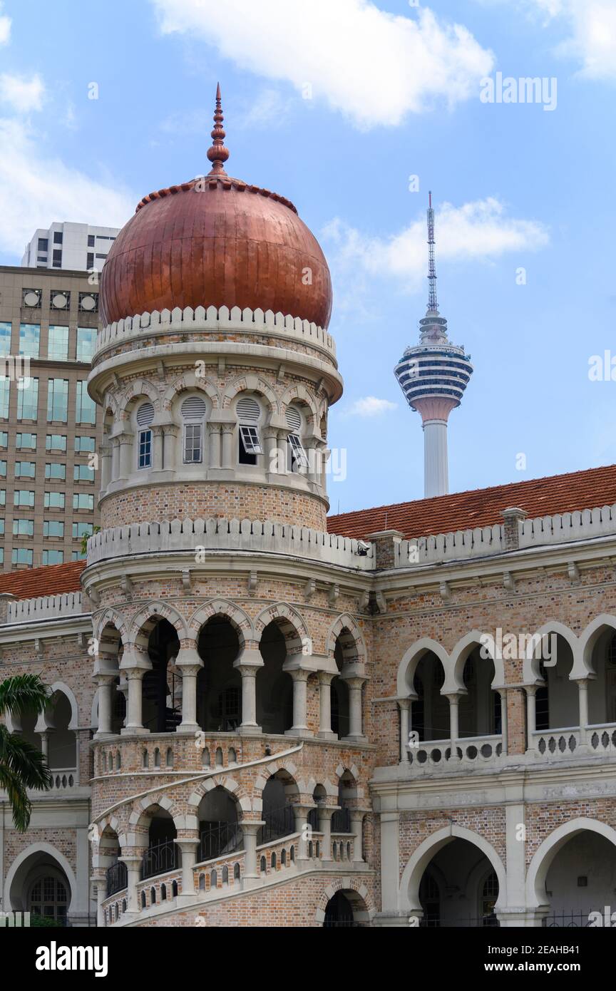 Le bâtiment Sultan Abdul Samad près de la place de l'indépendance à Kuala Lumpur, Malaisie Banque D'Images