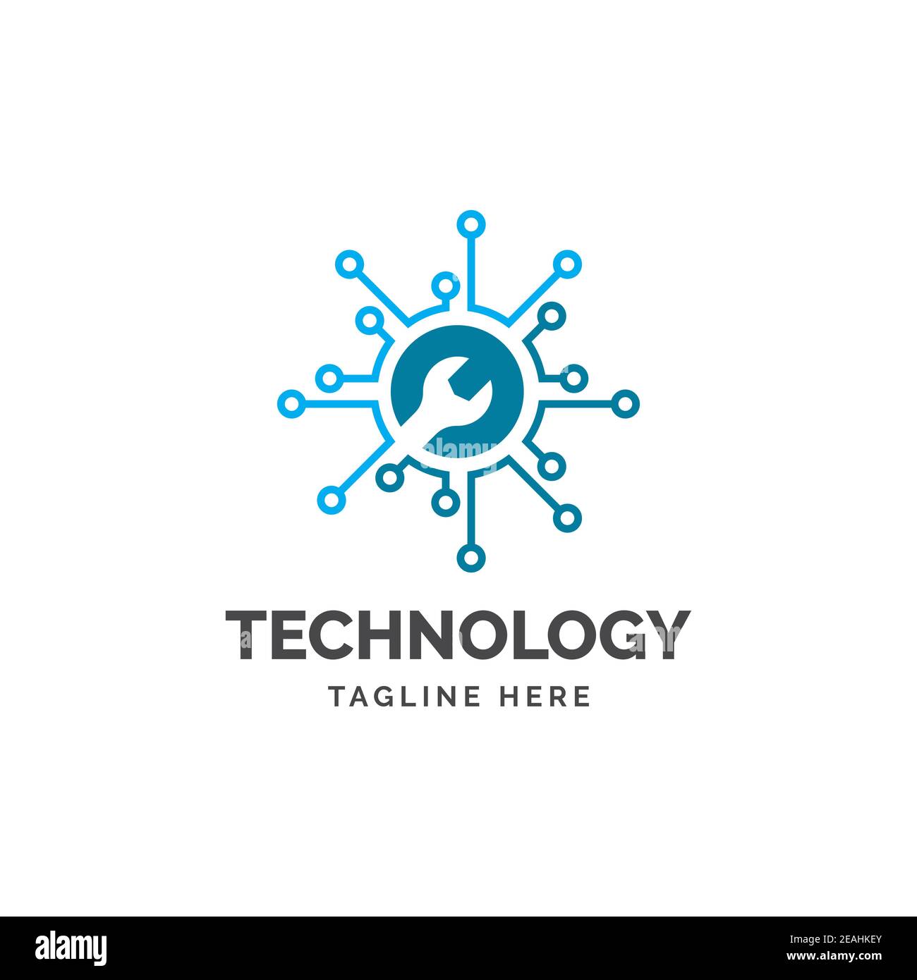 Modèle vectoriel d'inspiration pour la conception du logo de service numérique Illustration de Vecteur