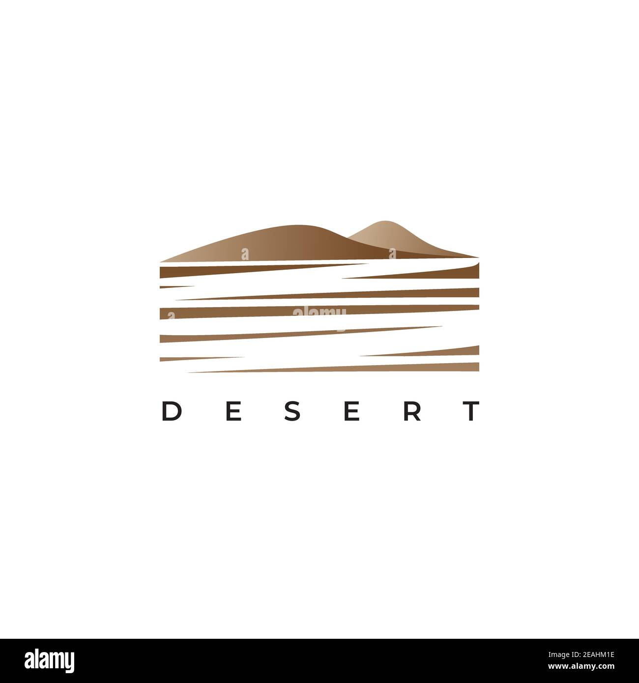 Modèle vectoriel d'illustration avec logo Desert Illustration de Vecteur