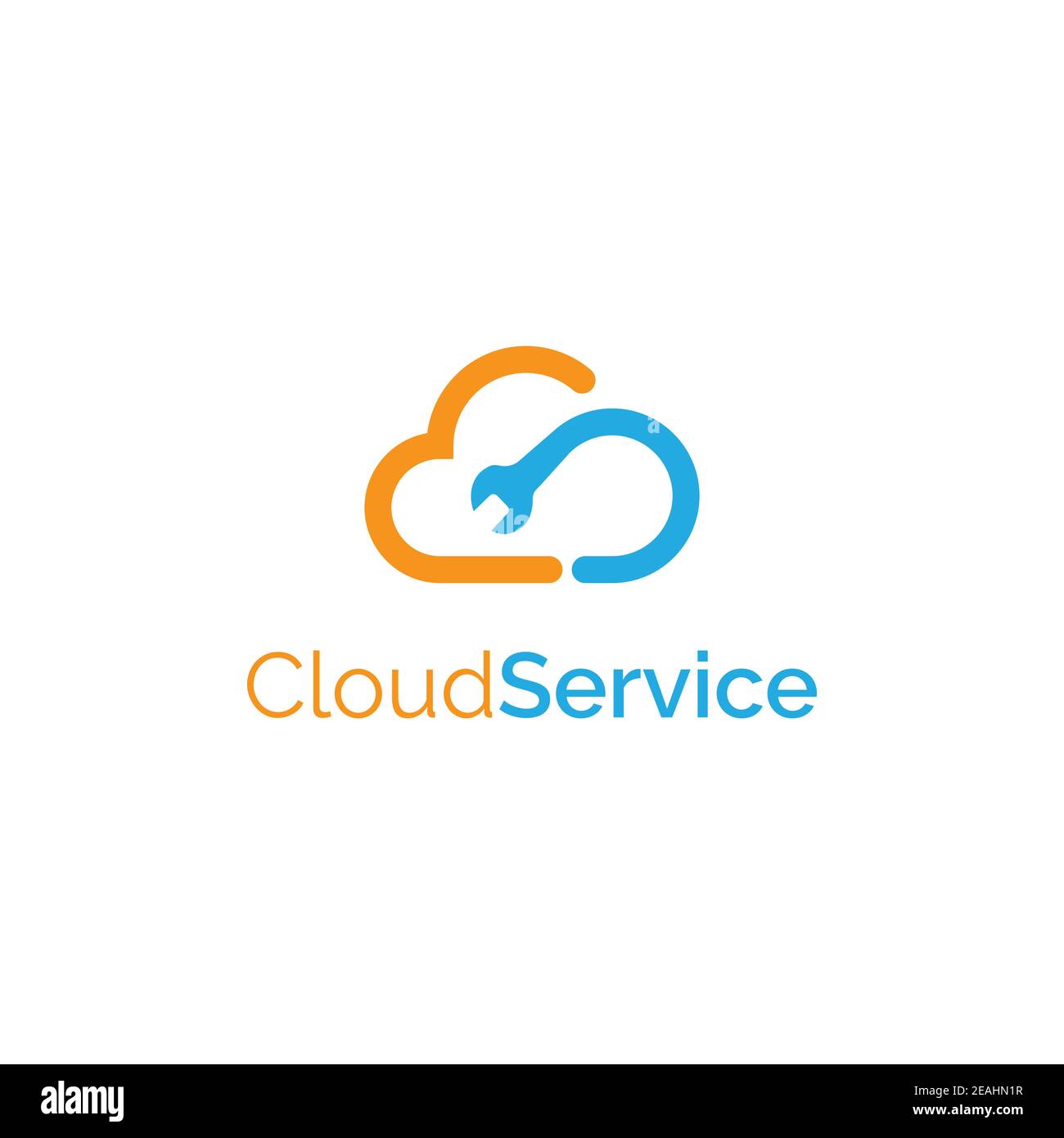 Modèle vectoriel de symbole de logo de services Cloud Illustration de Vecteur