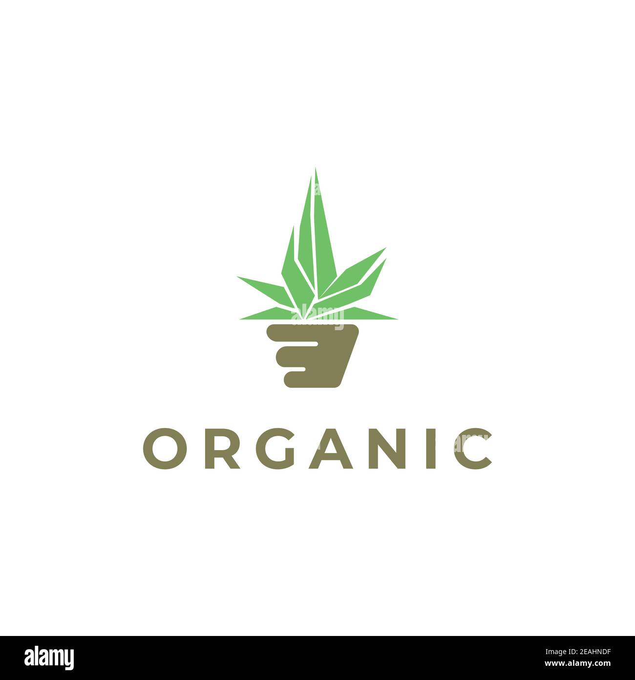 Modèle vectoriel de conception de logo biologique de jardin Illustration de Vecteur