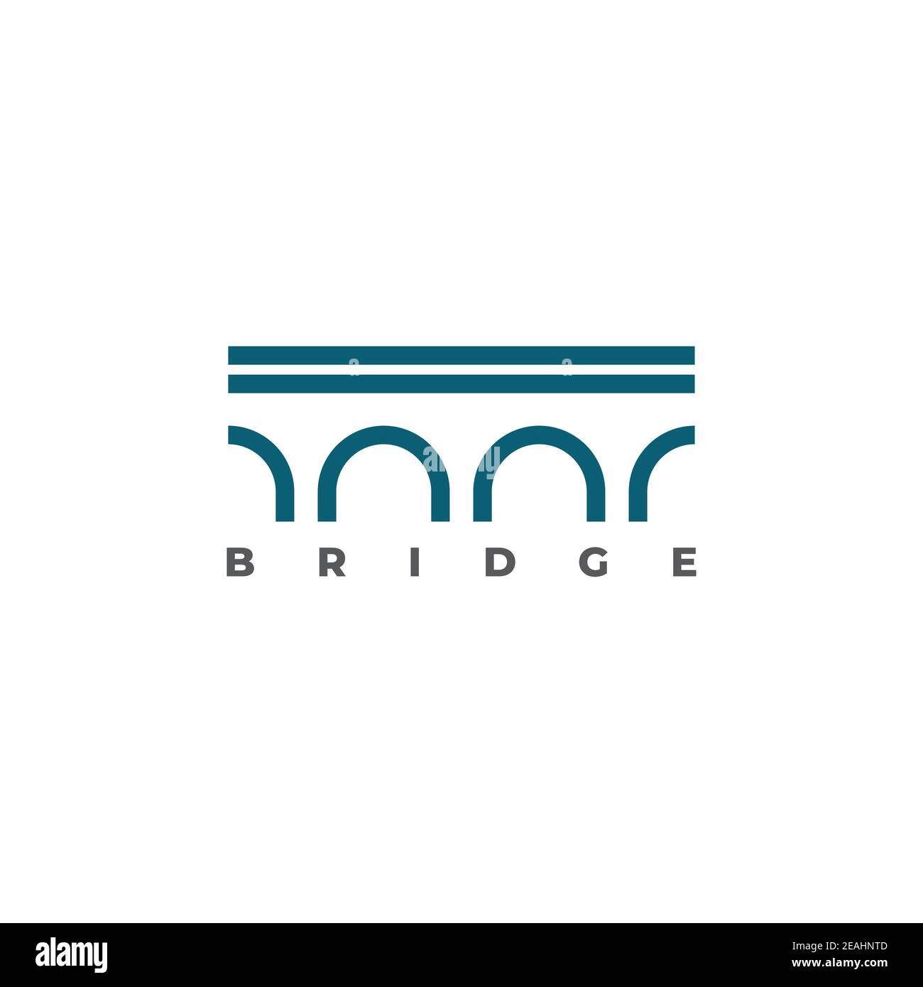 Modèle vectoriel de conception de logo Bridge Illustration de Vecteur
