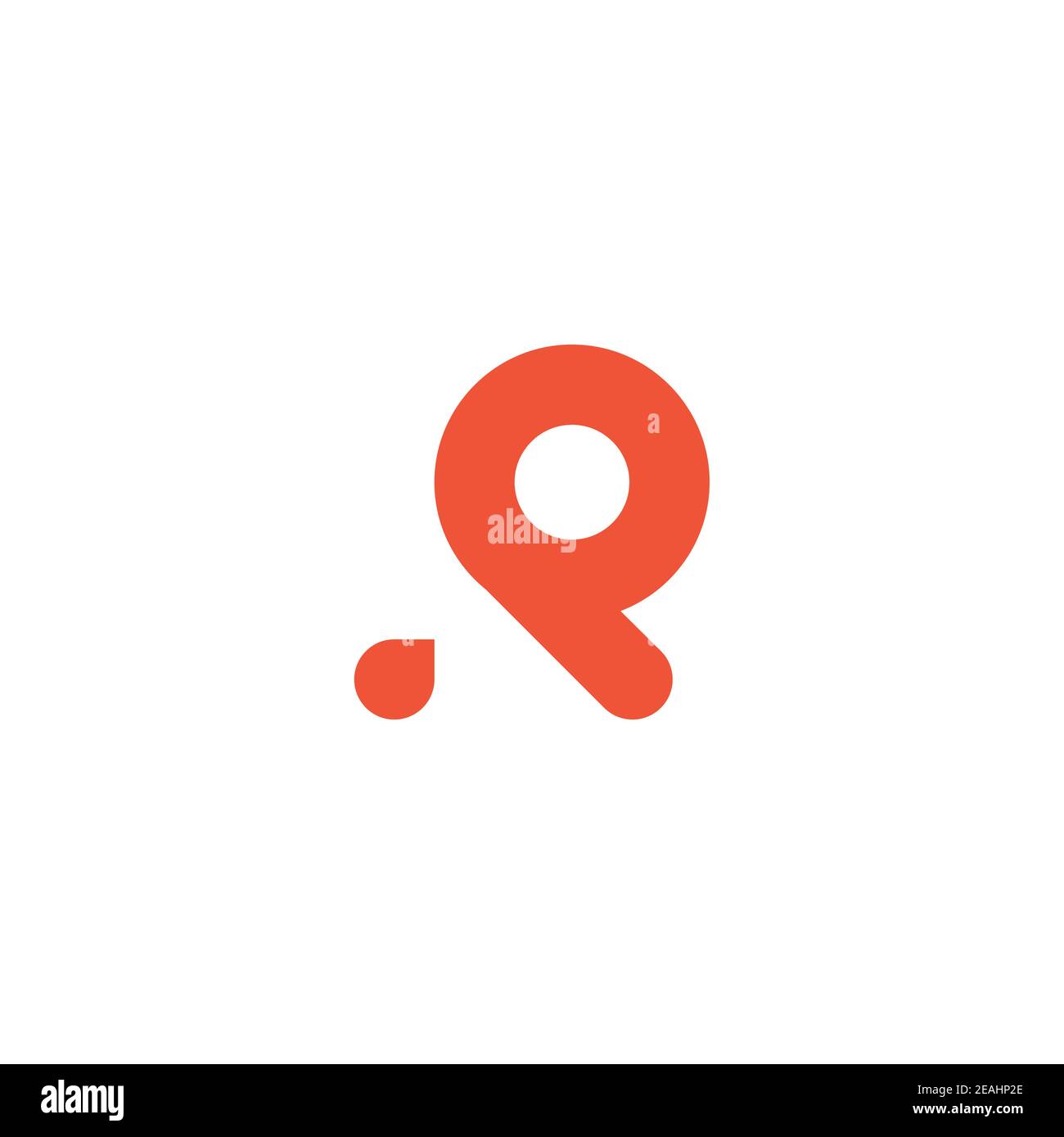 Modèle de vecteur d'inspiration pour la conception initiale du logo Letter R. Illustration de Vecteur