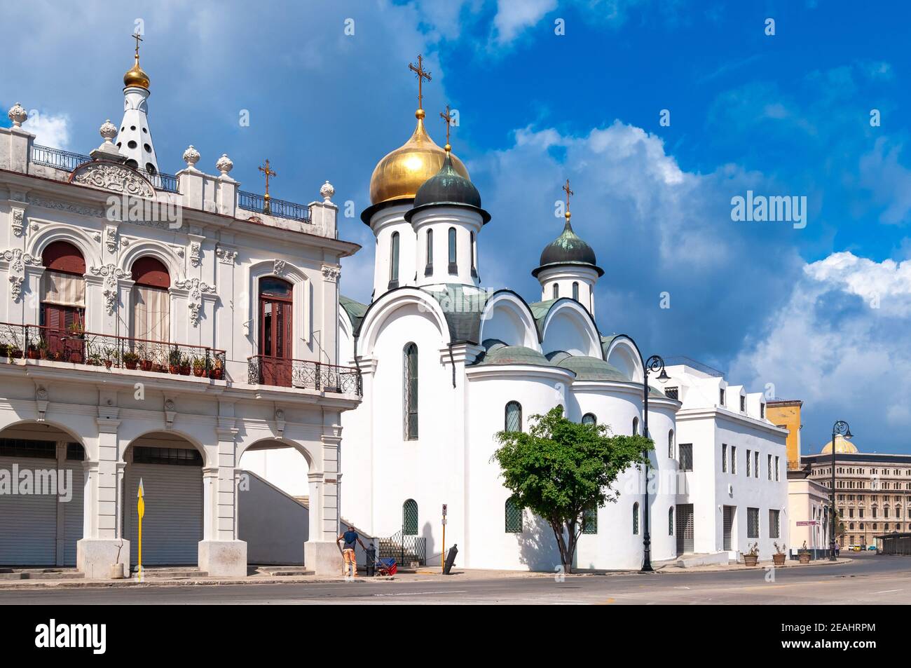 Cathédrale orthodoxe notre-Dame de Kazan, la Vieille Havane, Cuba Banque D'Images