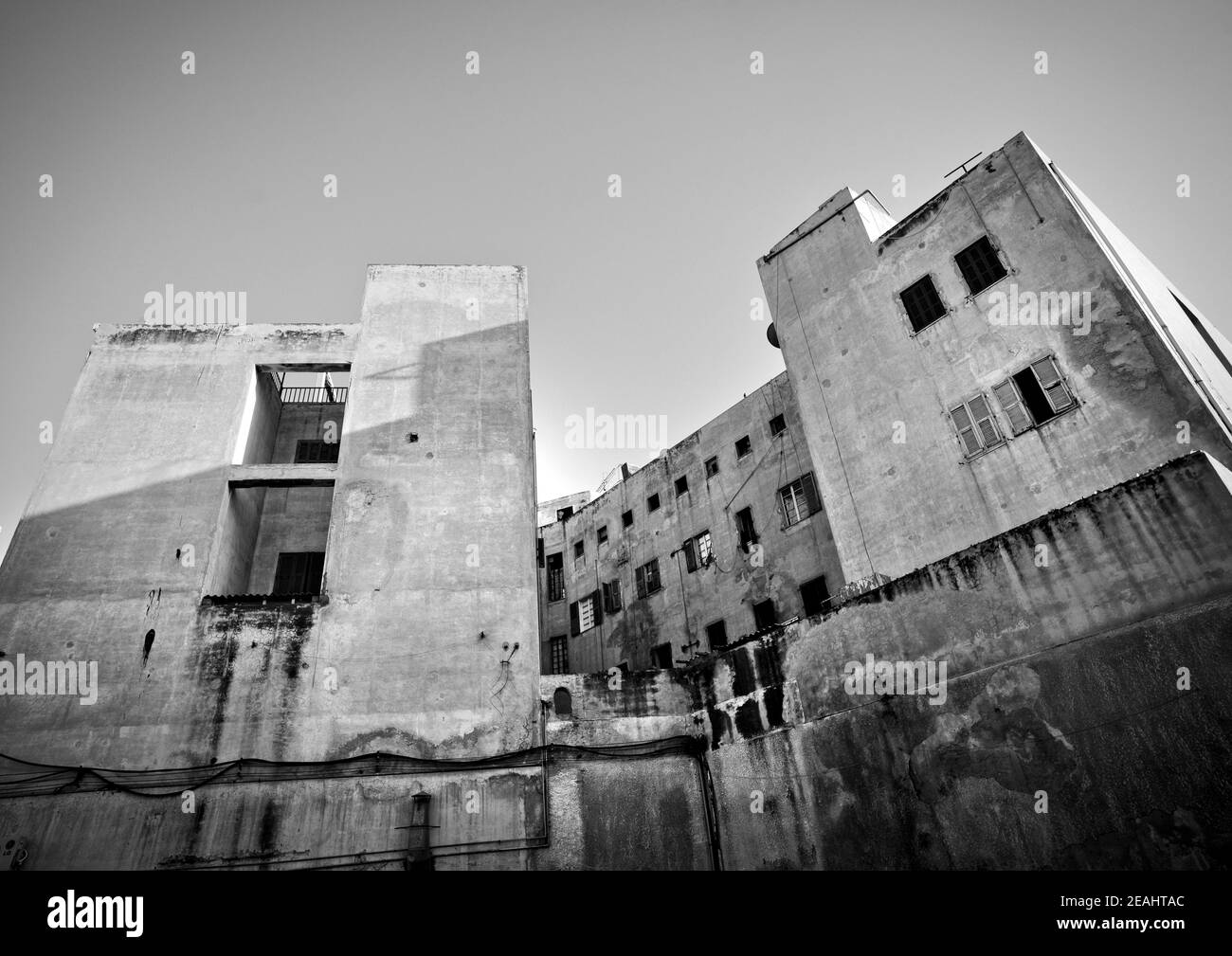 Appartements de la colonie italienne, Tripolitania, Tripoli, Libye Banque D'Images