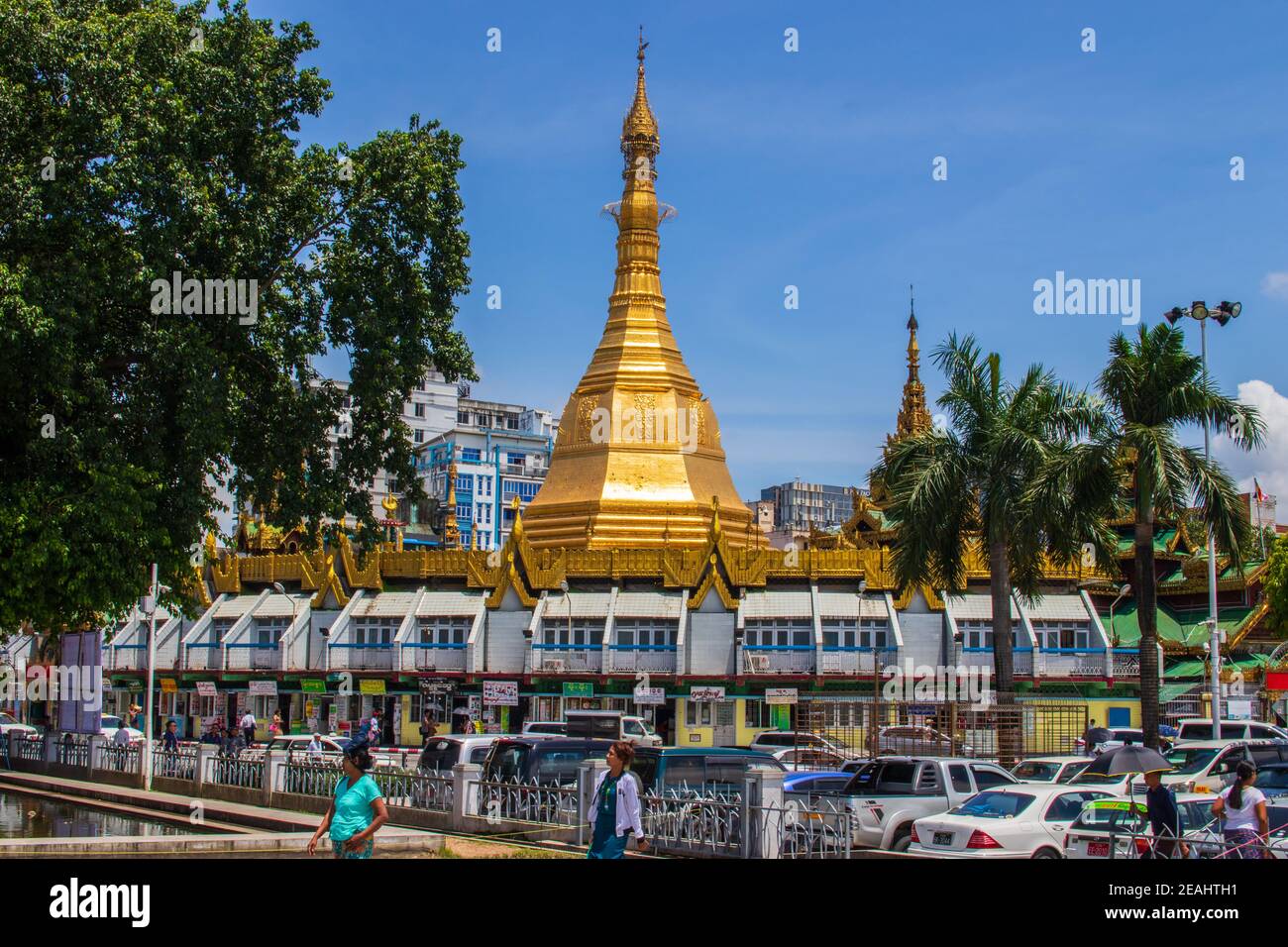 Les rues de Yangon Myanmar Birmanie Asie du Sud-est Banque D'Images