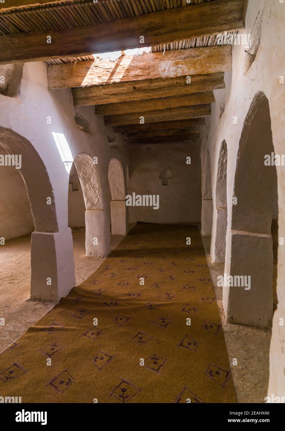 Arches dans une ancienne mosquée, Tripolitaine, Ghadames, Libye Banque D'Images
