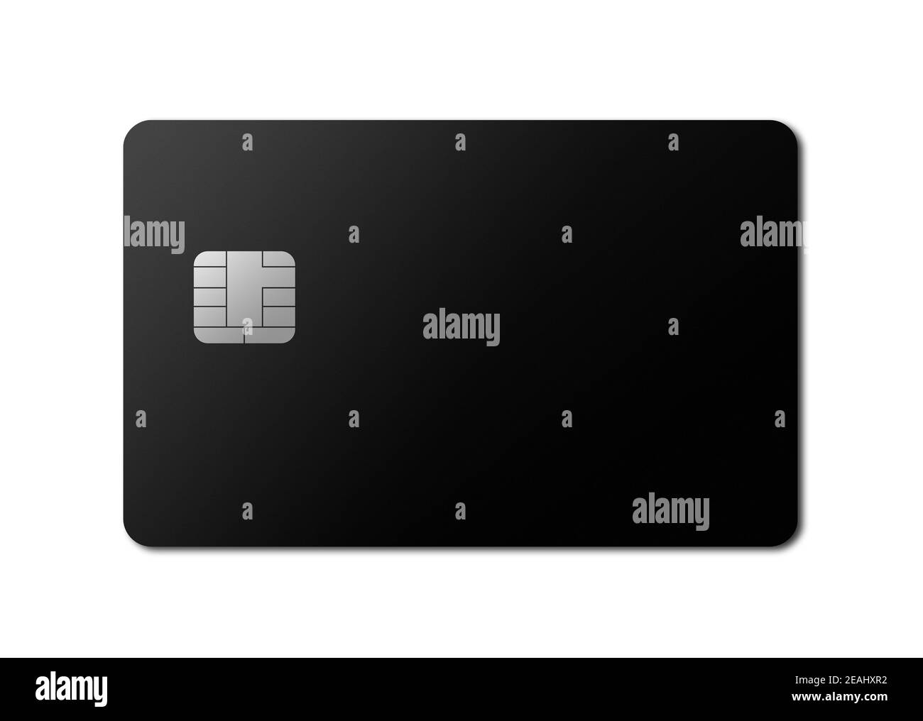 Carte de crédit noire sur fond blanc Banque D'Images