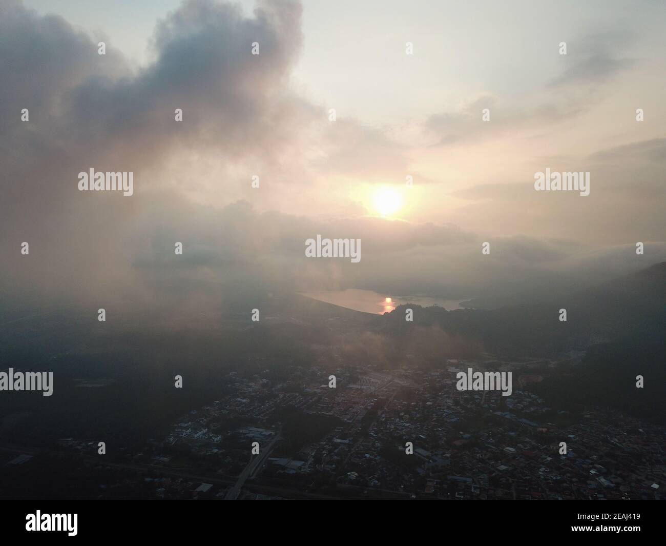 Vue du matin sur Bukit Mertajam, Penang Banque D'Images