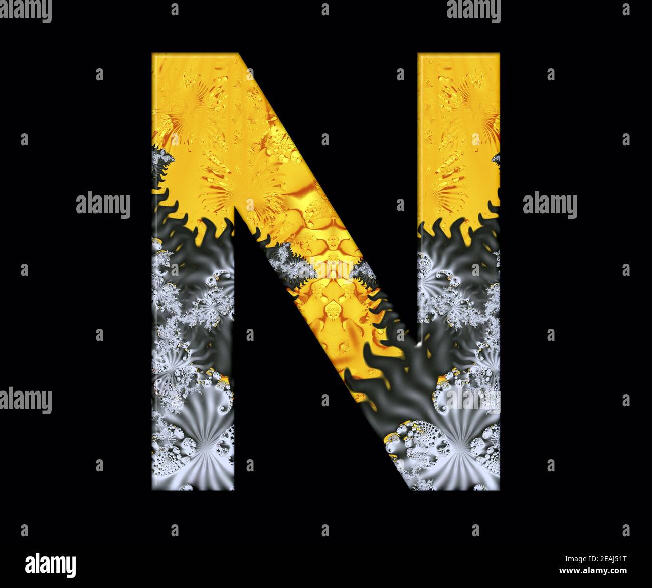 Rendu 3D De La Lettre De L'alphabet Avec Couleur Fractale Et Brillant  Décoration Effet Photo Stock - Alamy