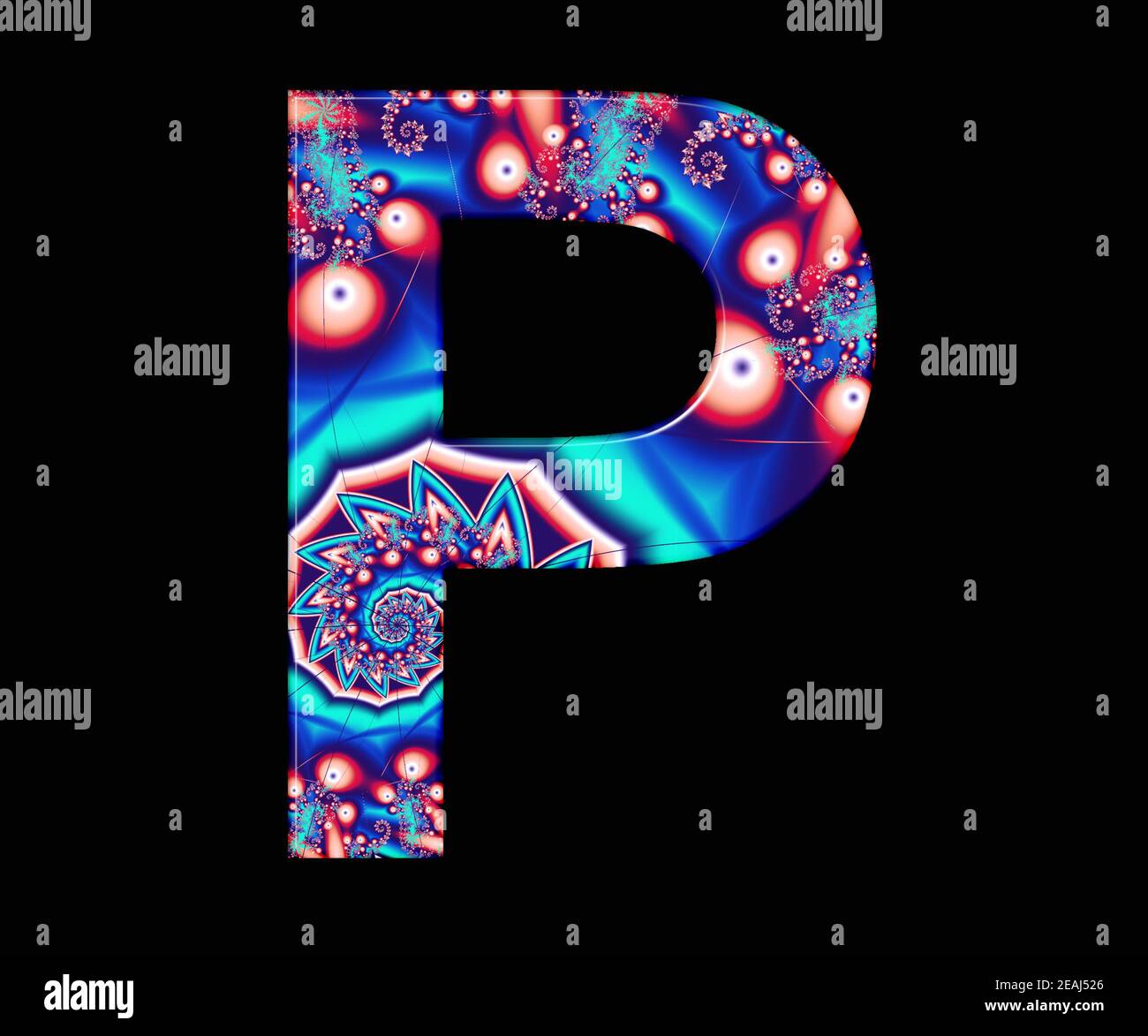 Rendu 3D De La Lettre De L'alphabet Avec Couleur Fractale Et Brillant  Décoration Effet Photo Stock - Alamy