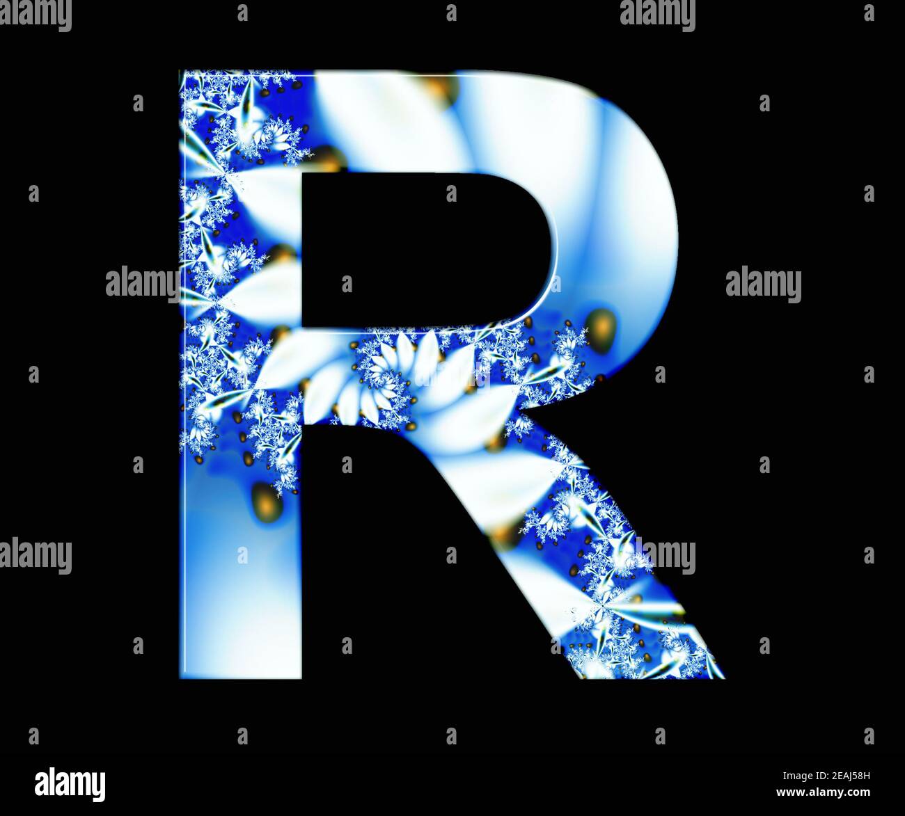 Rendu 3D De La Lettre De L'alphabet Avec Couleur Fractale Et Brillant  Décoration Effet Photo Stock - Alamy