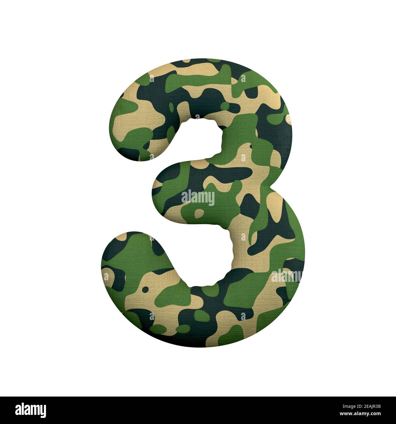 Numéro d'armée 3 - 3d Camo DIGIT - adapté pour l'armée, la guerre ou survaillisme sujets liés Banque D'Images