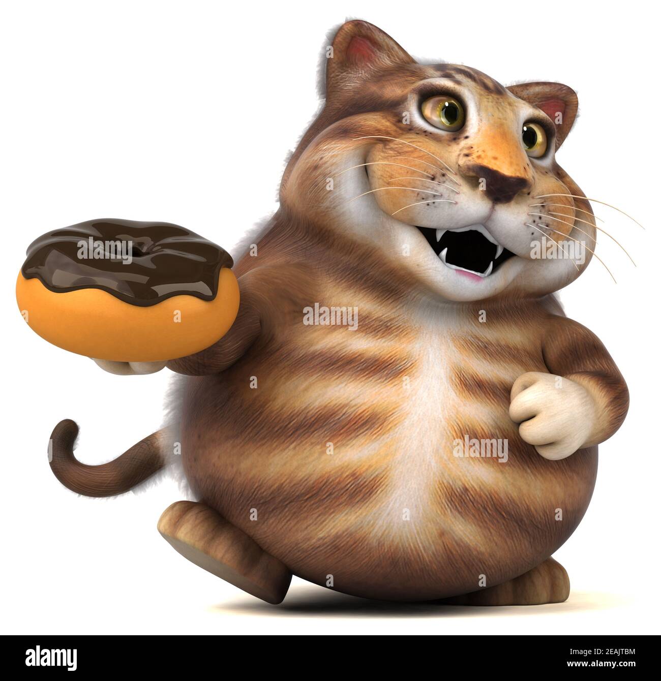 Fun cat - 3D Illustration Banque D'Images